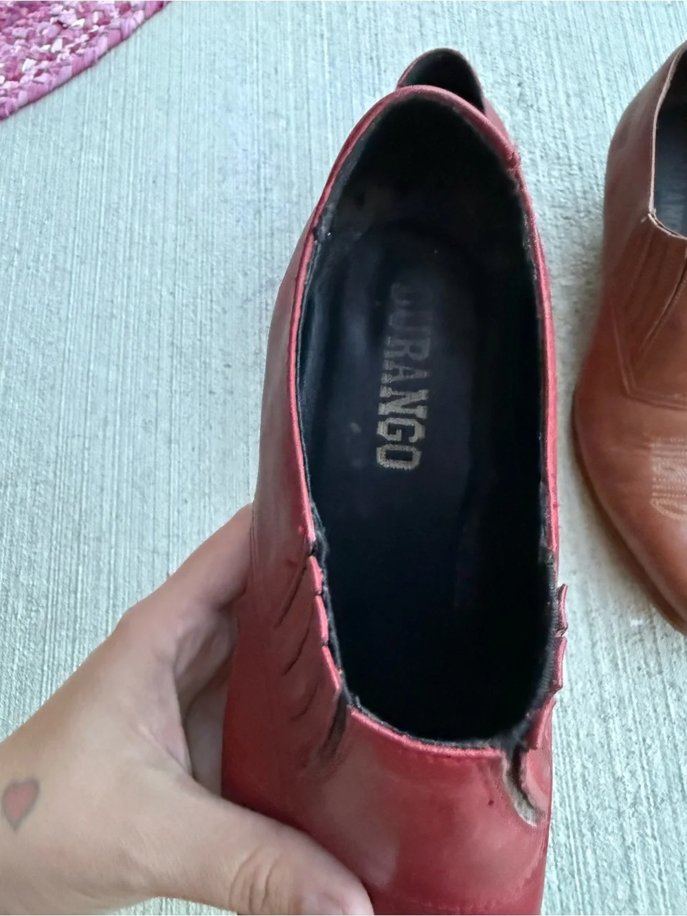 Durango Red/Brown (2 pairs) Real Leather Booties